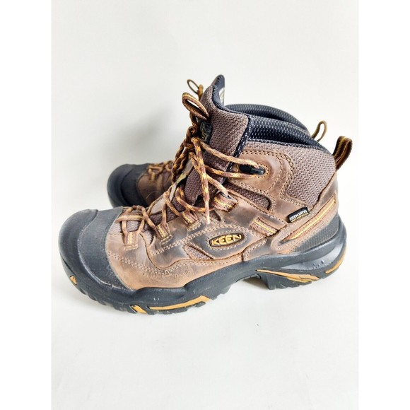Keen Utility Braddock Hiking Boots Brown Mens 9 D Dry Waterproof Rubber USA Made main image 4